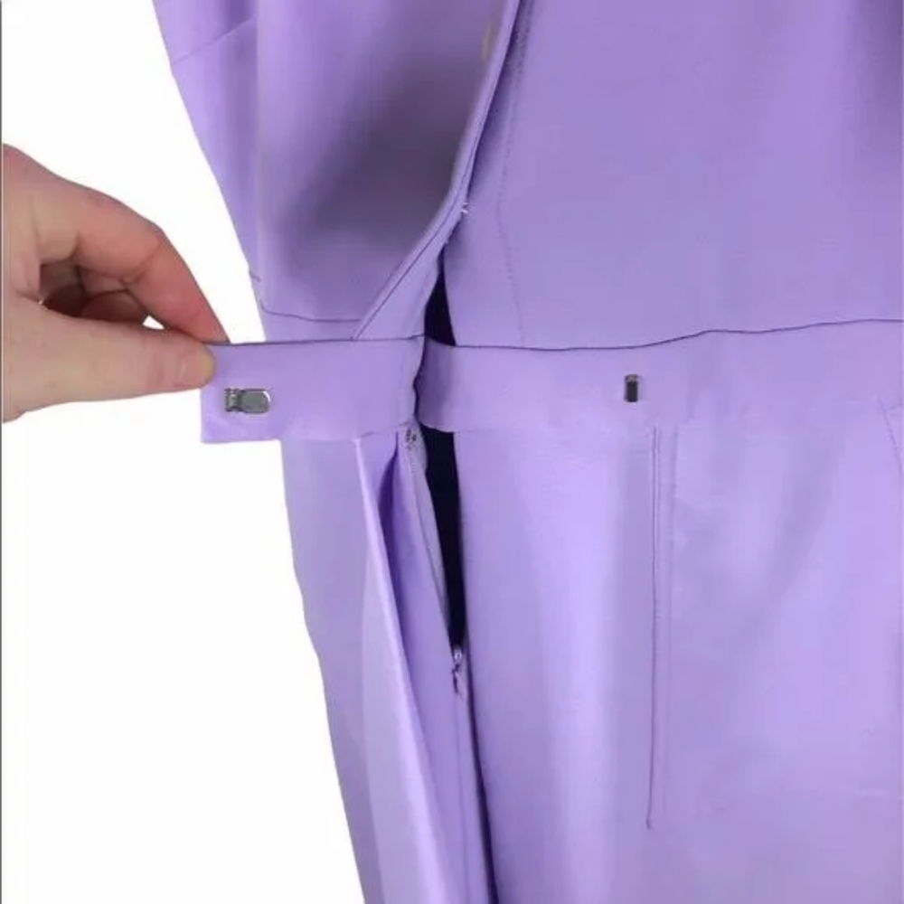 Banana Republic midi sleeveless dress lavender size 2 nwot - Picture 12 of 15